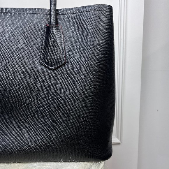 Prada Black Large Double Leather Tote - Picture 5 of 14
